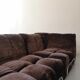 Modular sofa metal and velvet design 1970