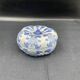 Chinese covered pot, box, jewelry box, pumpkin, white porcelain, China blue plant decor