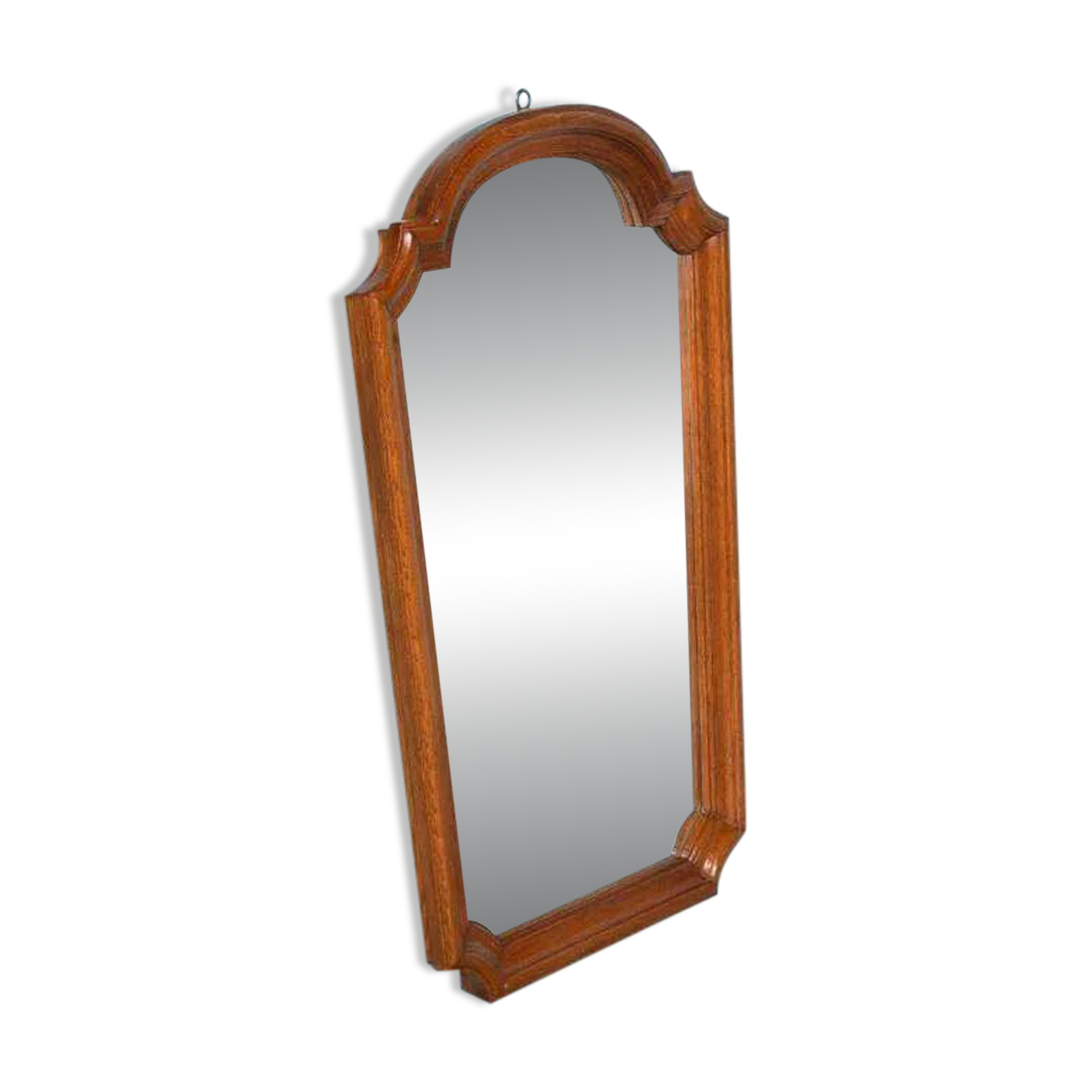 Vintage wooden mirror from the 1960s, art deco style 60s mirror.