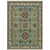 Contemporary Handmade Wool Area Rug, Turquoise Geometric Pattern Carpet for Living Room