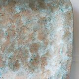 Set of three potter's plates in enamelled earth