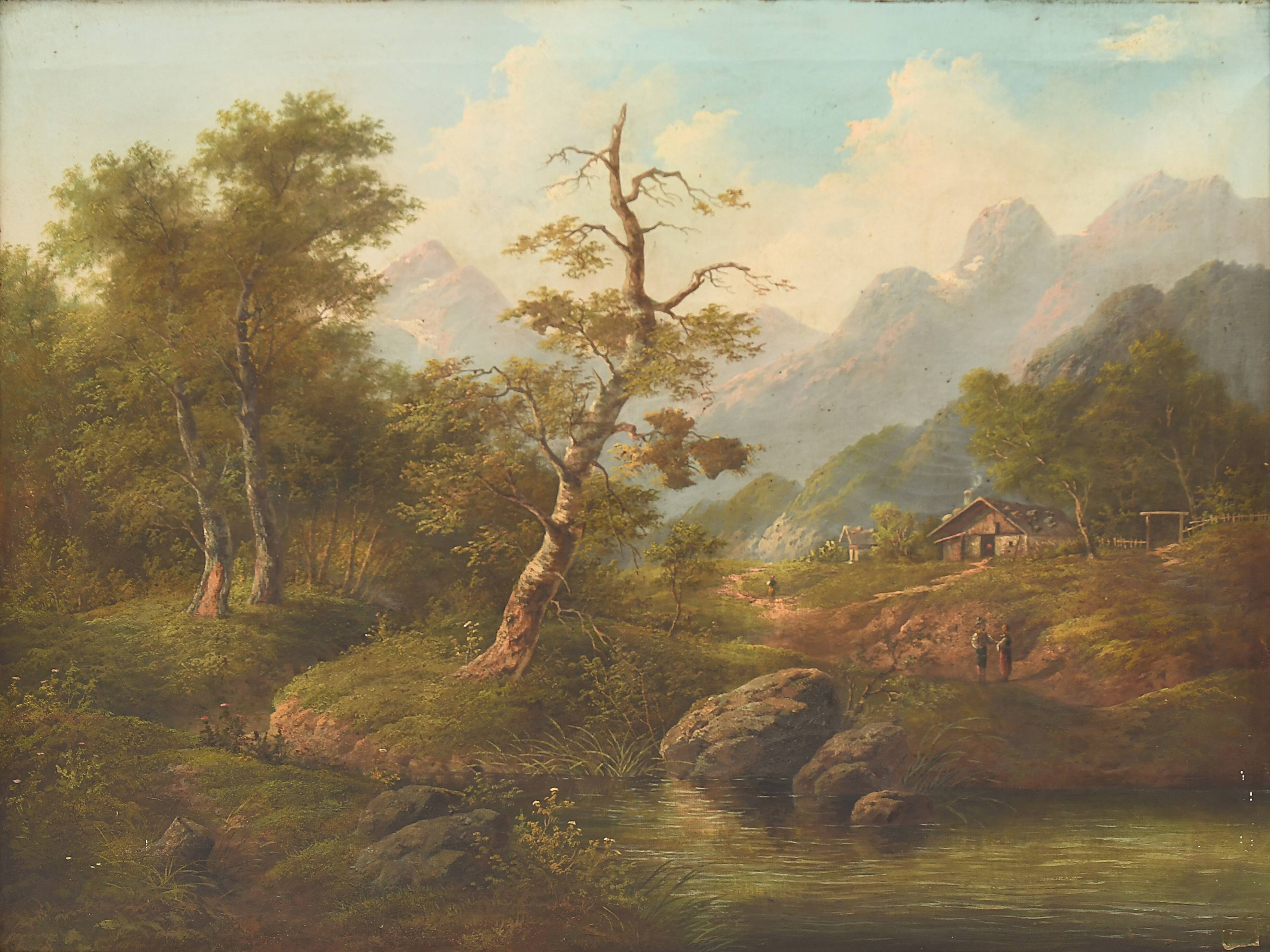 Oil on canvas Animated landscape