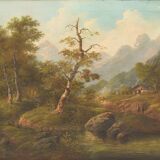 Oil on canvas Animated landscape