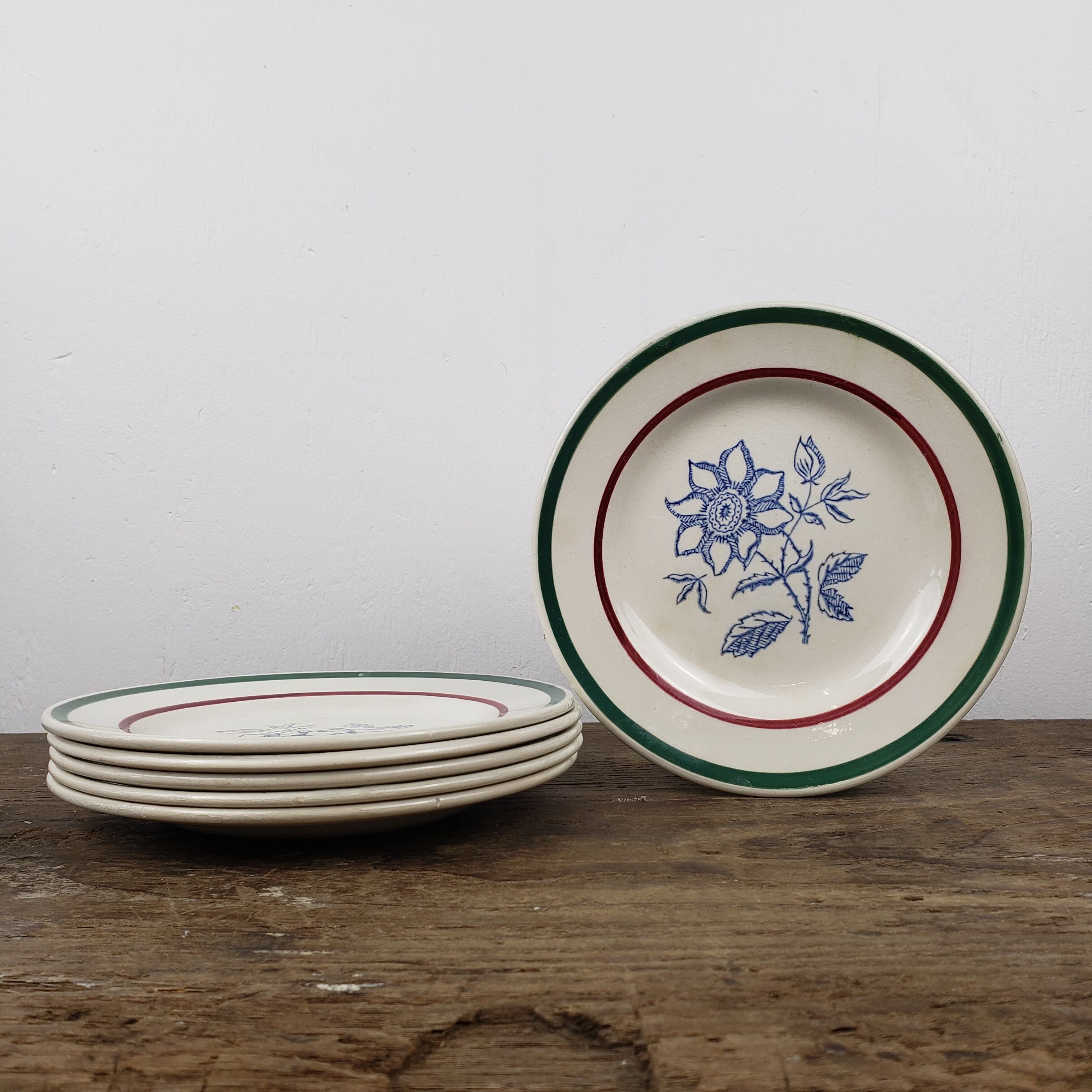 Dessert plates x6 - Gien, Amilly model