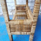 Vintage rattan shelf