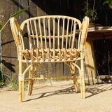 Rare fauteuil en rotin