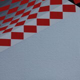 Sérigraphie signée numérotée op art cinétique argenté Victor Vasarely