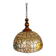 Suspension nacre et laiton, motifs fleuris