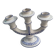 🕯️ 3-branch chandelier in handcrafted earthenware – Blue and white decor