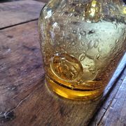 Amber bubble glass pitcher