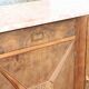 Art Deco sideboard in solid walnut and veneer – pink marble top