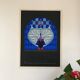 Original lithograph by franco borga. stained glass window, st-martin-des-rosiers