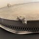 Alpaca silver metal to  lion feet and openwork borders