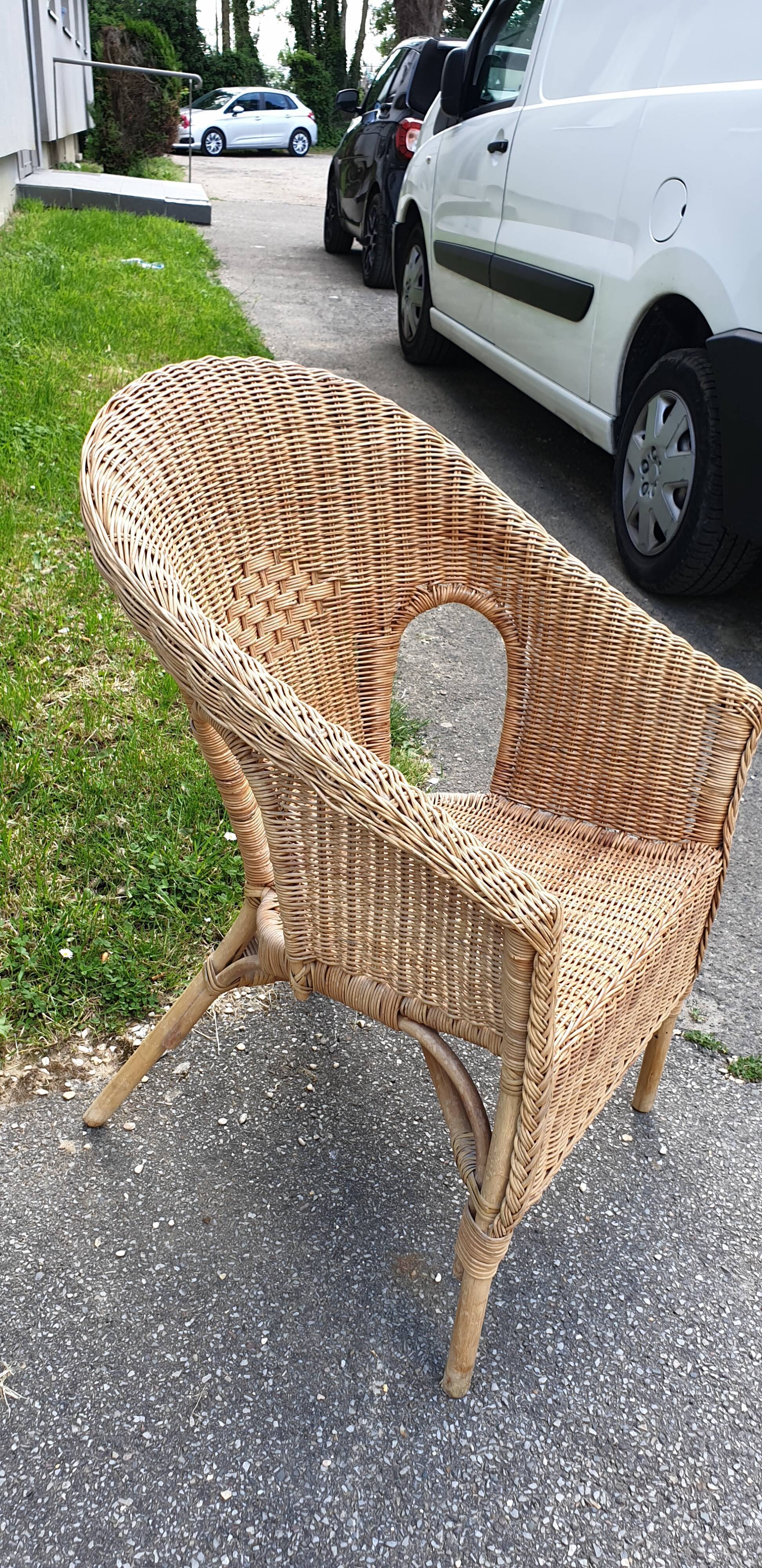 Rattan armchair
