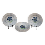 Set of 8 Digoin Sarreguemines "Valentin" deep plates