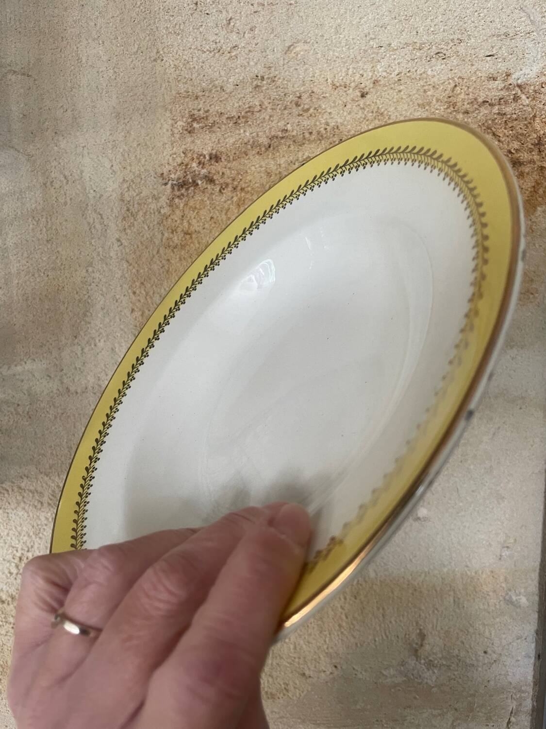 6 Biarritz earthenware soup plates