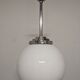 Suspension boule XXL en opaline art déco