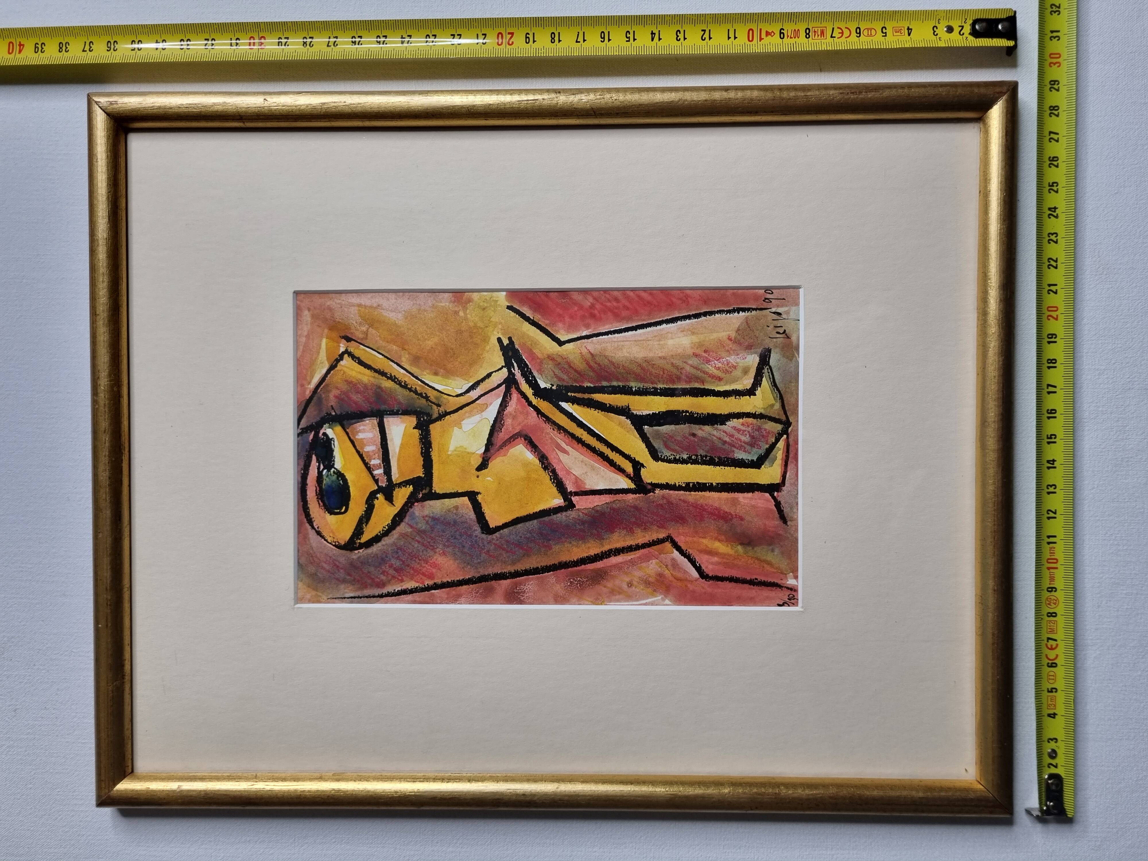 Expressionist portrait by Bernard Leijs, 1990