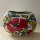 Vintage glazed ceramic vase signed