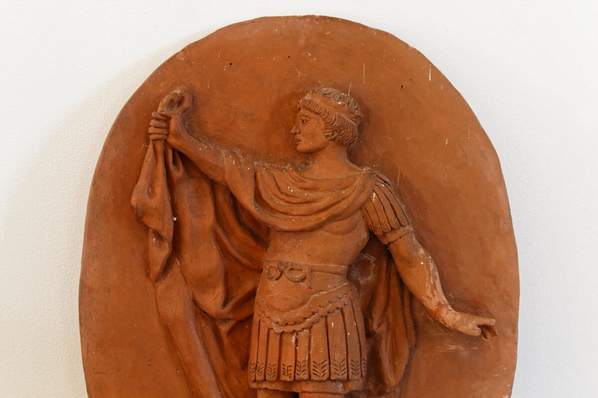 Pair of terracotta medallions