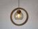Wooden hanging light / vintage handmade rustic pendant lamp 1970's