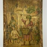 Old wooden box cube puzzle orientalist aladdin game 1900