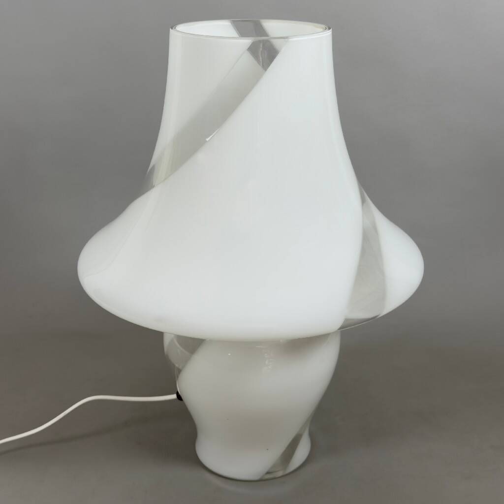 Mushroom table lamp in Murano glass by De Majo, large vintage design from the 70s.