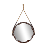 Vintage 1970s wall mirror made of molded wood, Italian design