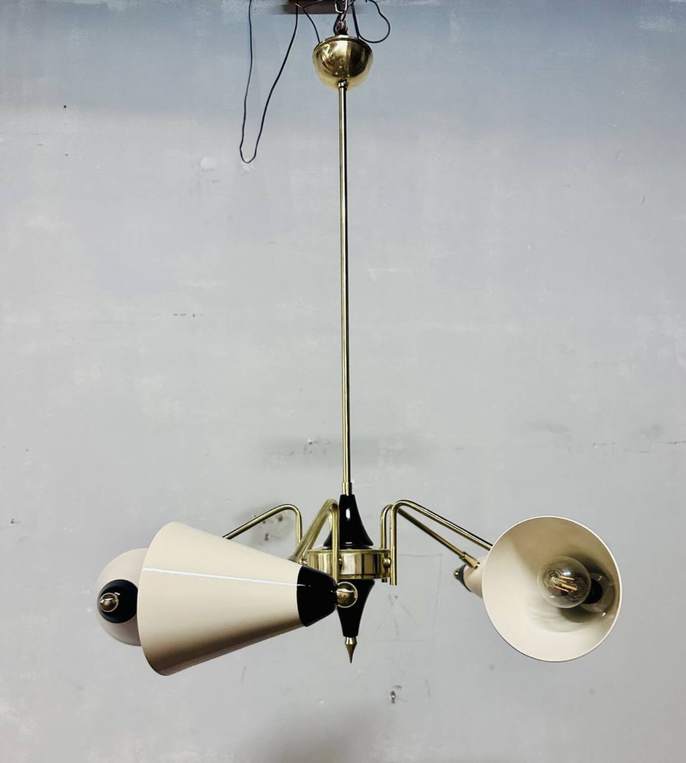 Lampada a sospensione vintage, anni '60