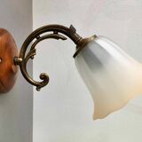 Frosted glass tulip wall light