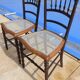 Two quality wooden cane chairs totally relooked