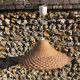 Vintage 1970s woven rattan pendant light