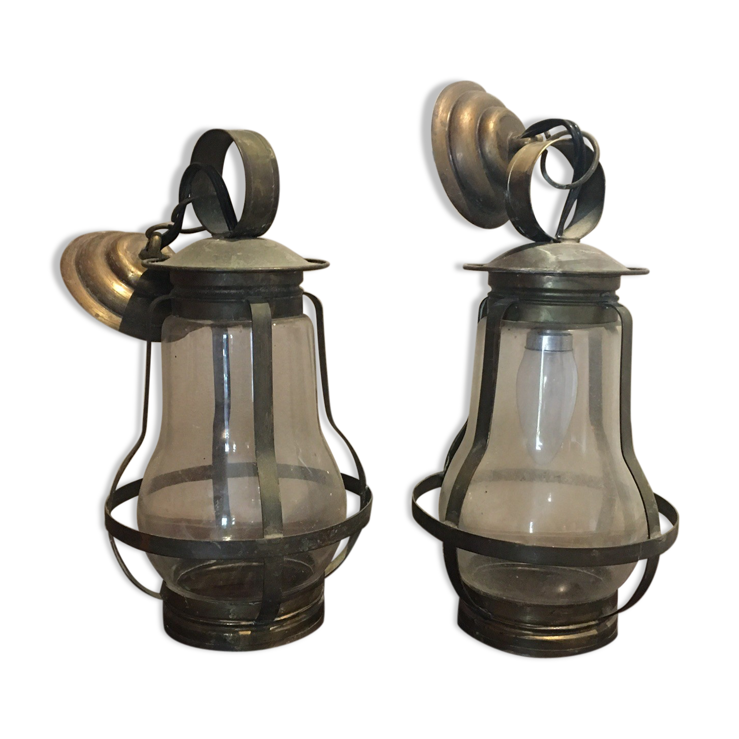 Ancient brass lanterns