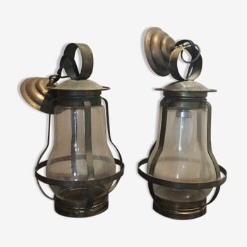 Ancient brass lanterns