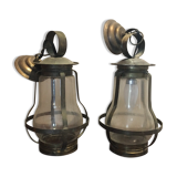 Ancient brass lanterns