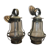 Ancient brass lanterns