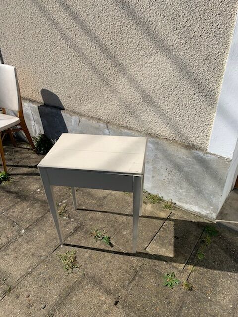 Bureau pupitre table d'appoint en bois peint vintage