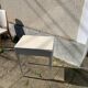 Bureau pupitre table d'appoint en bois peint vintage