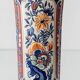 Vintage Belgian Delft Style Table Lamps by Boch with Brass Elements, 1950-1970, New Shades