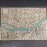 Map poster map map of the city of Budapest 1960's