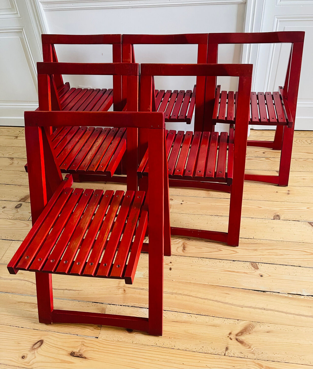 6 Trieste chairs by Aldo Jacober