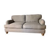 Pair of sofas 2 place beige wool