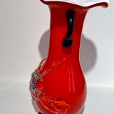 Vase Murano rouge années 70