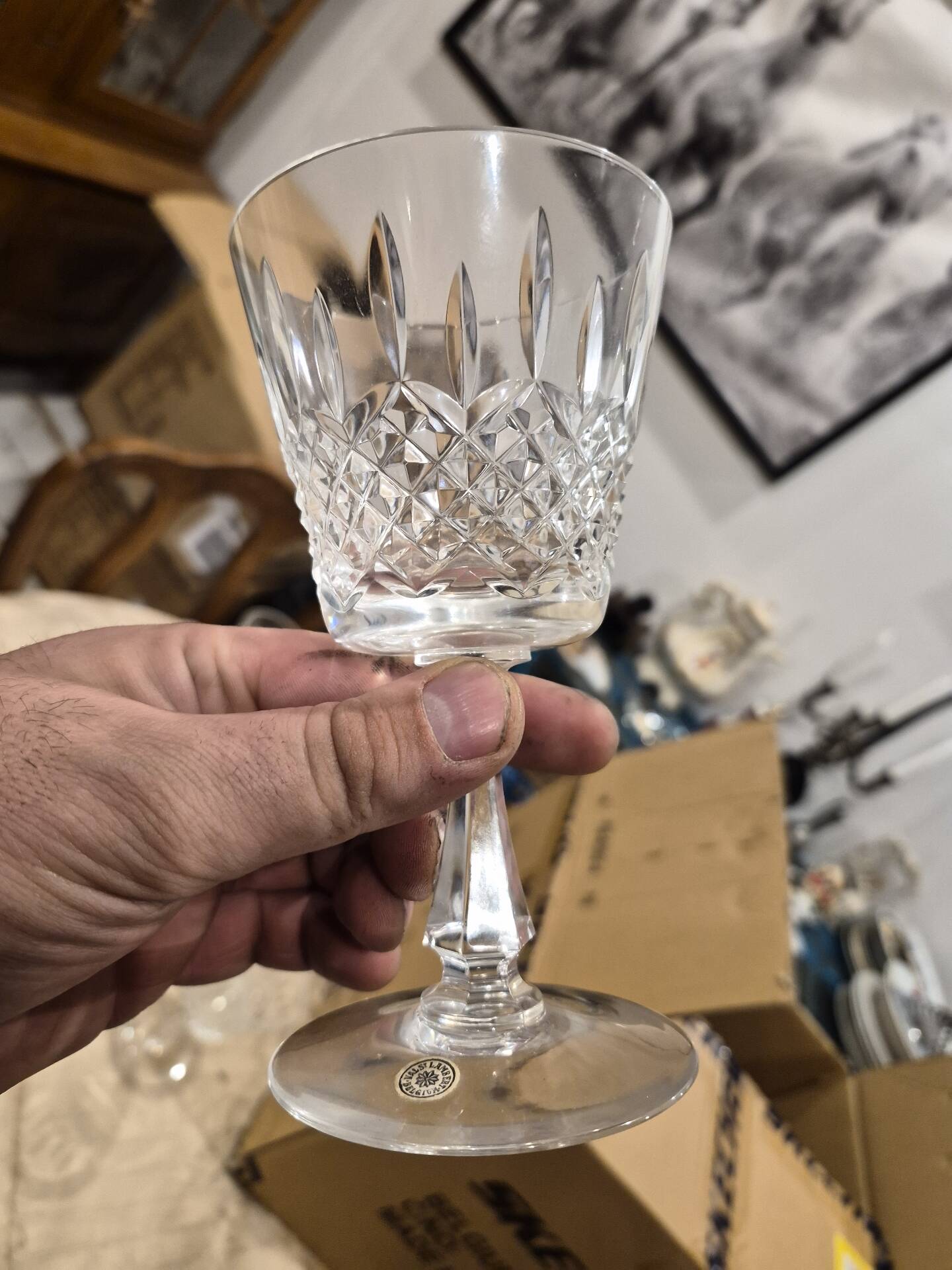 Lot de 12 verres à eau en cristal Val Saint-Lambert