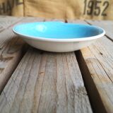 Blue Saucer in Faience from Salins Collection Deauville
