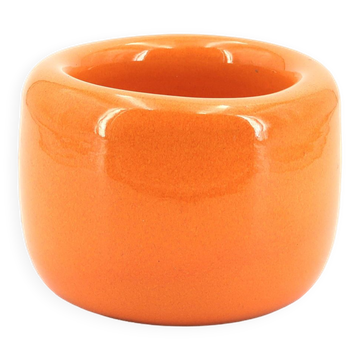 Vintage orange ceramic pot