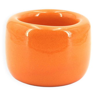 Vintage orange ceramic pot