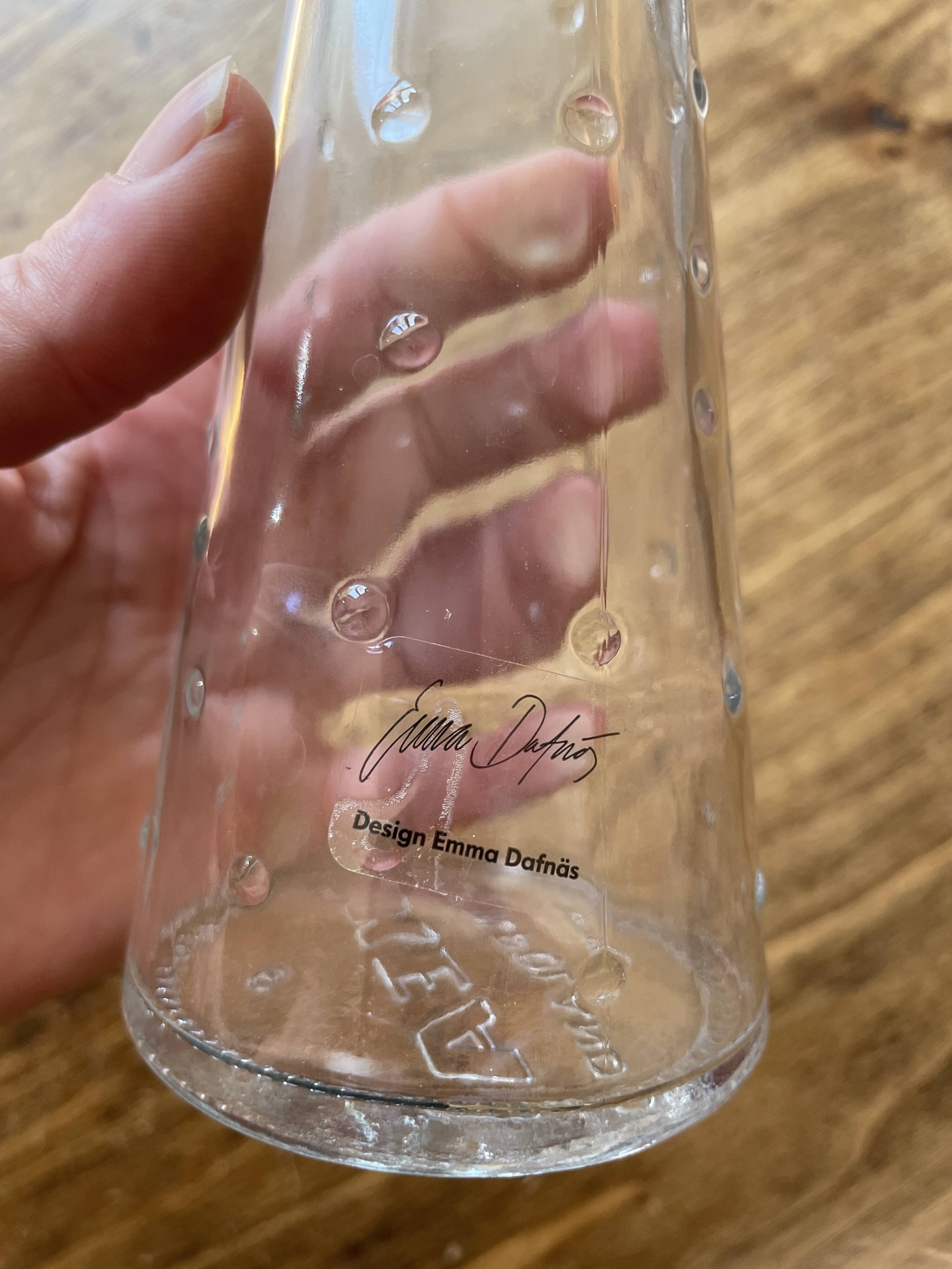 Set of 7 Ikea glass drop vases from the 90s