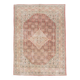 Vintage Turkish carpet in ivory and powder pink, 276 × 382 cm