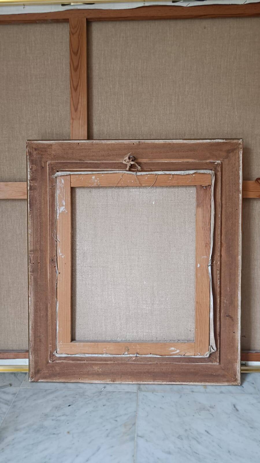 Oil on canvas: woman reading in an armchair, French school mid-20th century.